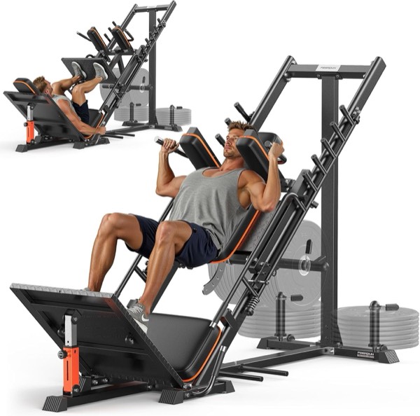 FEIERDUN 3-in-1 Leg Press Hack Squat Machine